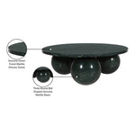 Spherical Marble Coffee Table (4 Boxes) in Green Forest