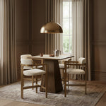 Aurum Vegan Leather Upholstered Counter Stool in Cream