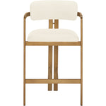 Aurum Vegan Leather Upholstered Counter Stool in Cream