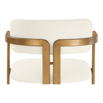 Aurum Vegan Leather Upholstered Counter Stool in Cream