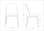 Courding Vegan Leather Wood Dining Chair in Tan