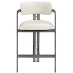 Aurum Vegan Leather Upholstered Counter Stool in Cream