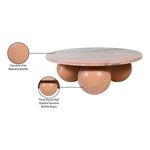 Spherical Marble Coffee Table (4 Boxes) in Pink