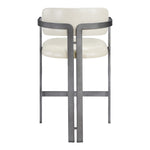 Aurum Vegan Leather Upholstered Counter Stool in Cream