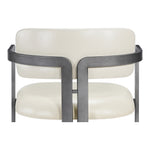 Aurum Vegan Leather Upholstered Counter Stool in Cream
