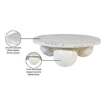 Spherical Marble Coffee Table (4 Boxes) in White