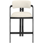 Aurum Vegan Leather Upholstered Counter Stool in Cream