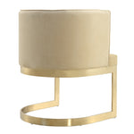 Aura Velvet Metal Dining Chair in Sand