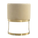 Aura Velvet Metal Dining Chair in Sand
