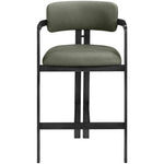 Aurum Vegan Leather Upholstered Counter Stool in Green