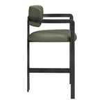 Aurum Vegan Leather Upholstered Counter Stool in Green