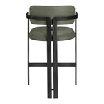 Aurum Vegan Leather Upholstered Counter Stool in Green