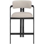 Aurum Vegan Leather Upholstered Counter Stool in Taupe