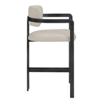 Aurum Vegan Leather Upholstered Counter Stool in Taupe