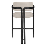 Aurum Vegan Leather Upholstered Counter Stool in Taupe