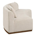 Avanti 104" Chenille Fabric Upholstered Sofa in Beige