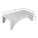 Palermo Marble Coffee Table in White
