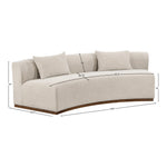 Avanti 104" Chenille Fabric Upholstered Sofa in Beige