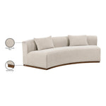 Avanti 104" Chenille Fabric Upholstered Sofa in Beige