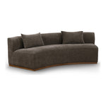 Avanti 104" Chenille Fabric Upholstered Sofa in Brown