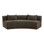 Avanti 104" Chenille Fabric Upholstered Sofa in Brown
