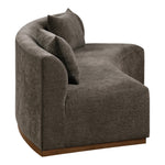 Avanti 104" Chenille Fabric Upholstered Sofa in Brown