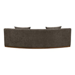 Avanti 104" Chenille Fabric Upholstered Sofa in Brown