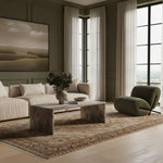 Vernazza Marble Coffee Table in Brown