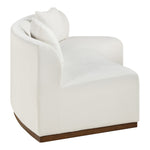 Avanti 104" Chenille Fabric Upholstered Sofa in Cream