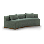 Avanti 104" Chenille Fabric Upholstered Sofa in Olive