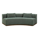 Avanti 104" Chenille Fabric Upholstered Sofa in Olive