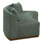 Avanti 104" Chenille Fabric Upholstered Sofa in Olive