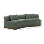 Avanti 104" Chenille Fabric Upholstered Sofa in Olive