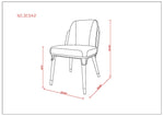 Estelle Vegan Leather Wood Dining Chair in Graphite