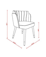Zephyr Velvet Wood Dining Chair in Green