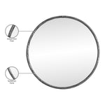 Avara Iron Mirror in Silver