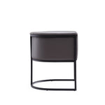Cosmopolitan Vegan Leather Metal Dining Chair in Graphite