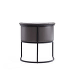 Cosmopolitan Vegan Leather Metal Dining Chair in Graphite