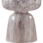 Avellino Marble Finish Concrete Indoor / Outdoor End Table in Brown