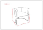 Cosmopolitan Vegan Leather Metal Dining Chair in Tan