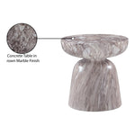 Avellino Marble Finish Concrete Indoor / Outdoor End Table in Brown