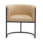 Cosmopolitan Vegan Leather Metal Dining Chair in Tan