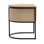 Cosmopolitan Vegan Leather Metal Dining Chair in Tan