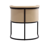 Cosmopolitan Vegan Leather Metal Dining Chair in Tan