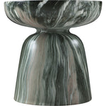 Avellino Marble Finish Concrete Indoor / Outdoor End Table in Green