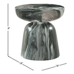 Avellino Marble Finish Concrete Indoor / Outdoor End Table in Green