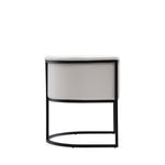 Cosmopolitan Vegan Leather Metal Dining Chair in Ivory