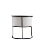 Cosmopolitan Vegan Leather Metal Dining Chair in Ivory