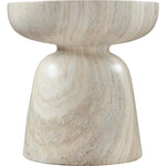 Avellino Travertine Finish Concrete Indoor / Outdoor End Table in Natural