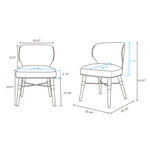 Strine Wood Upholstered Dining Chair in Dark Taupe